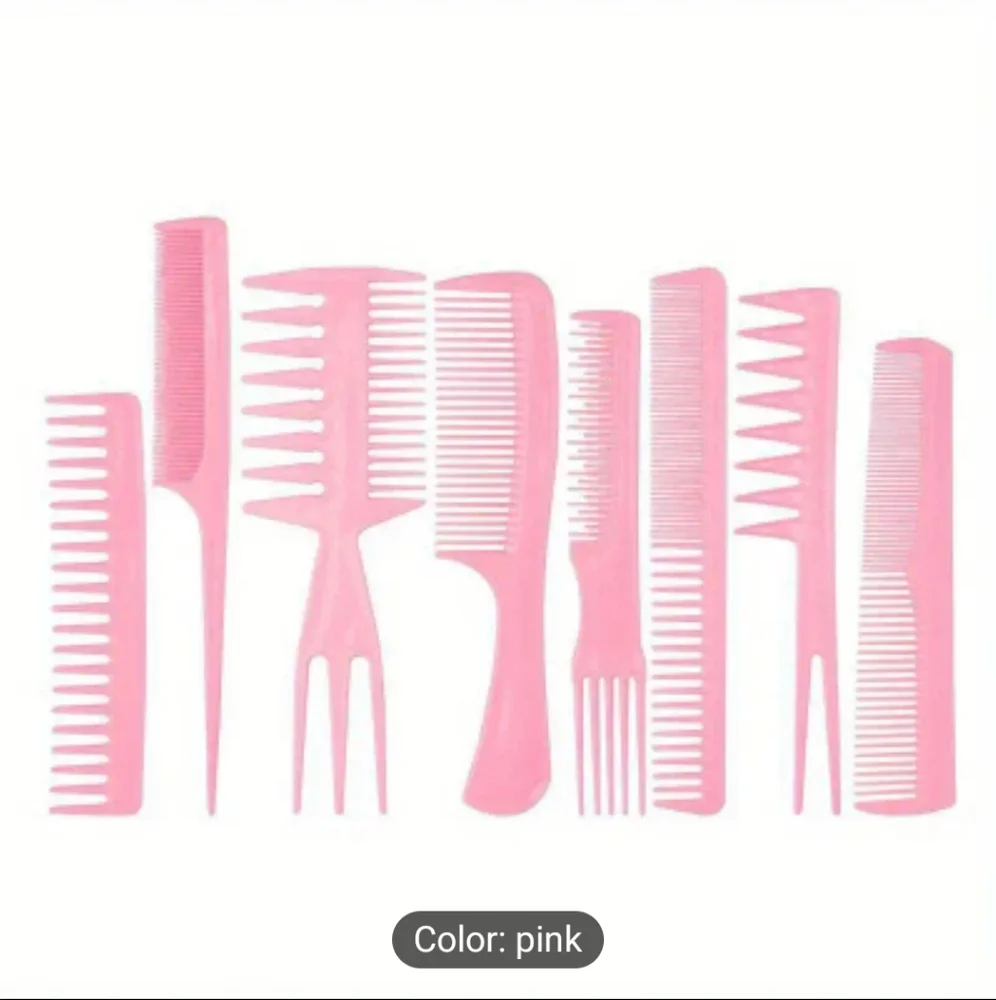 8pcs Hair Styling Comb Professional Hairdressing Comb Set For All Hair Types